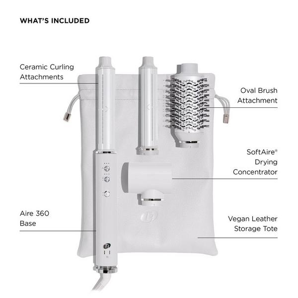 T3 Aire 360 Air Styler Blowout Kit with Dual Voltage and Ceramic Curling Attachments #2