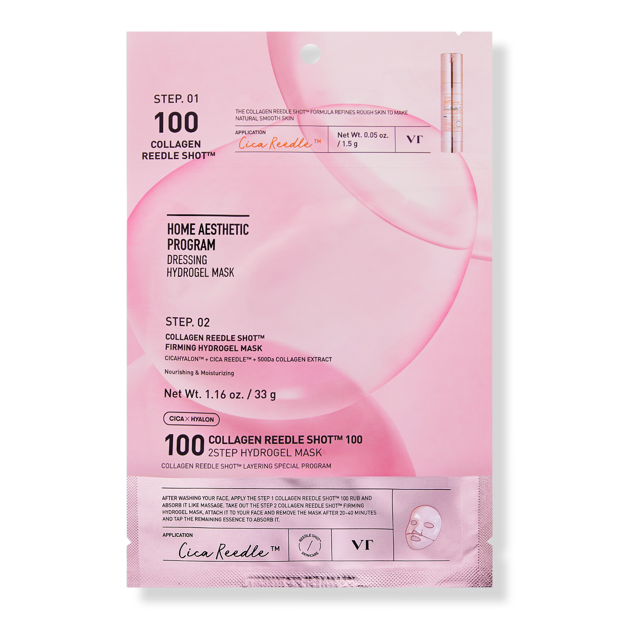 VT Cosmetics Free Collagen Reedle Shot 100 2 Step Hydrogel Sheet Mask with $30 VT Cosmetics purchase #1