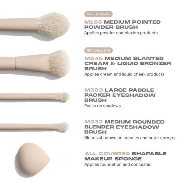 Set de 5 brochas para rostro y ojos Latte de Avena 2