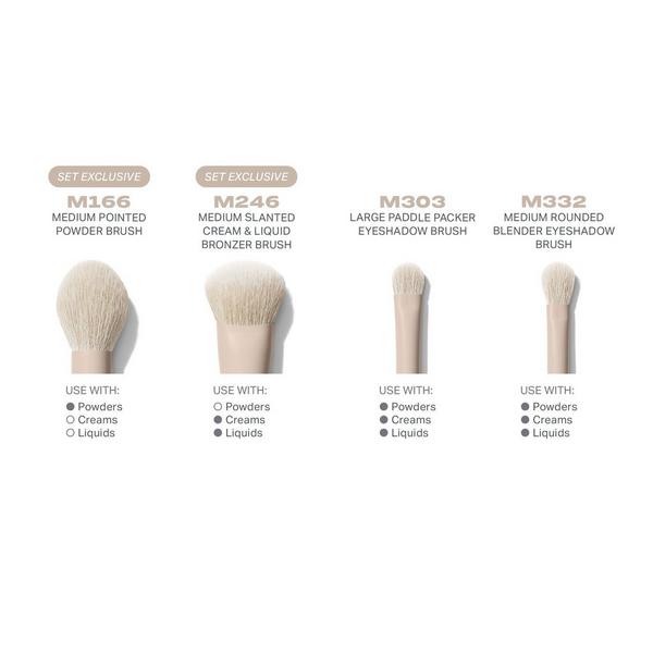 Set de 5 brochas para rostro y ojos Latte de Avena 3