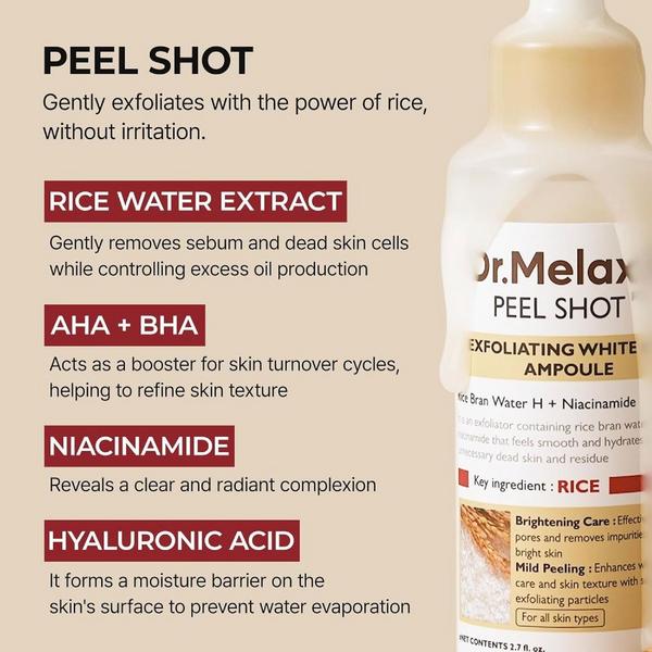 Dr. Melaxin Peel Shot Exfoliating White Rice Ampoule #5