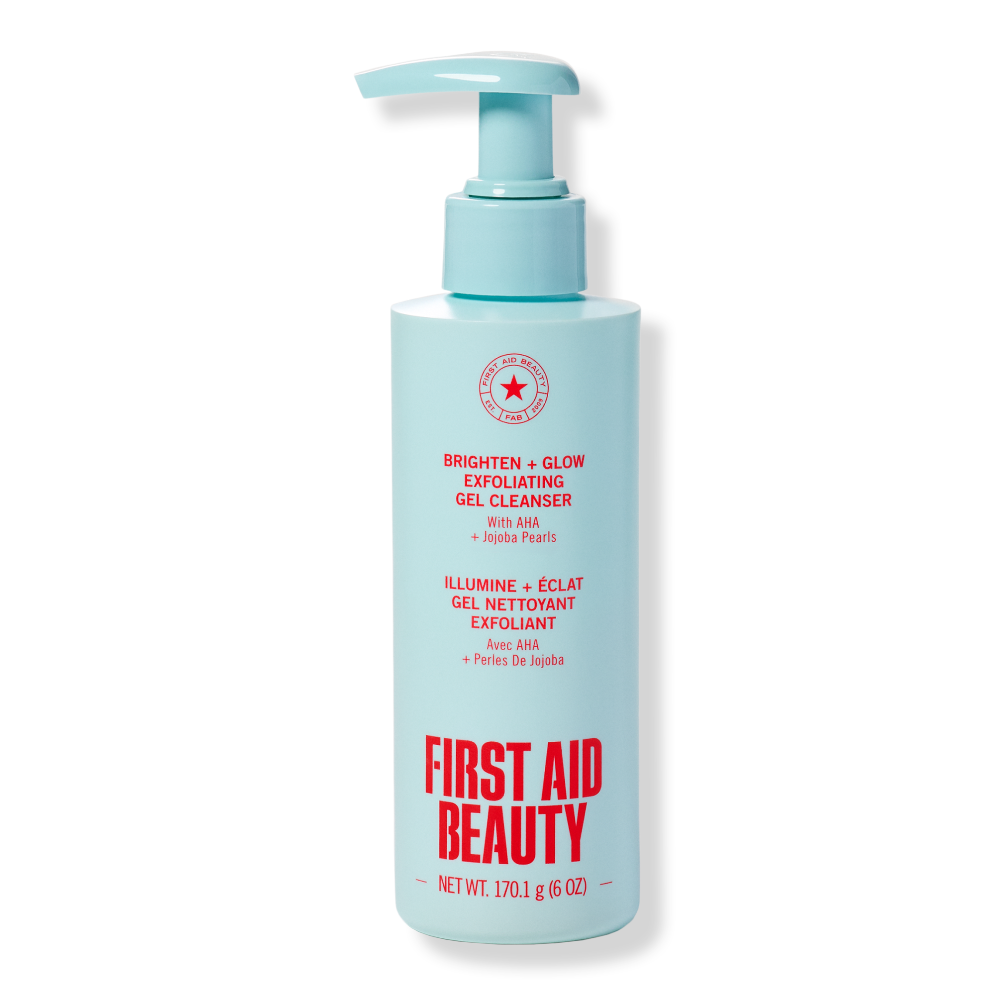 First Aid Beauty Brighten + Glow Exfoliating Gel Cleanser with AHA and Jojoba Pearls #1