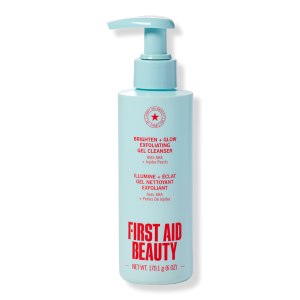 First Aid Beauty Brighten + Glow Exfoliating Gel Cleanser with AHA and Jojoba Pearls #1