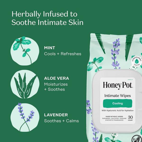 The Honey Pot Company Cooling Intimate Wipes #3