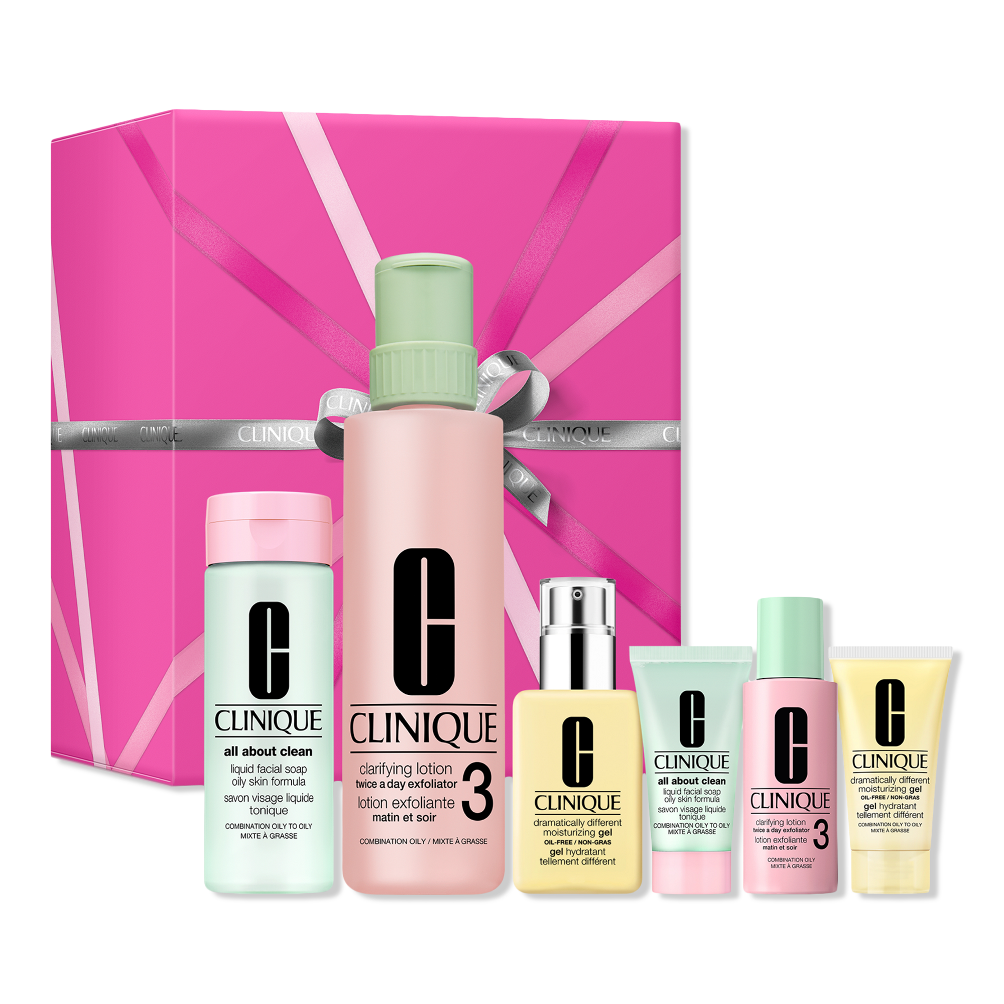 Clinique 6 Piece Great Skin Everywhere: For Combination Oily Skin Holiday Gift Set #1