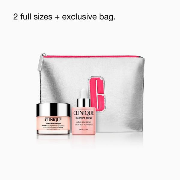 Clinique 3 Piece Your Glow Routine: Moisture Surge Moisturizer and Serum Holiday Set #2