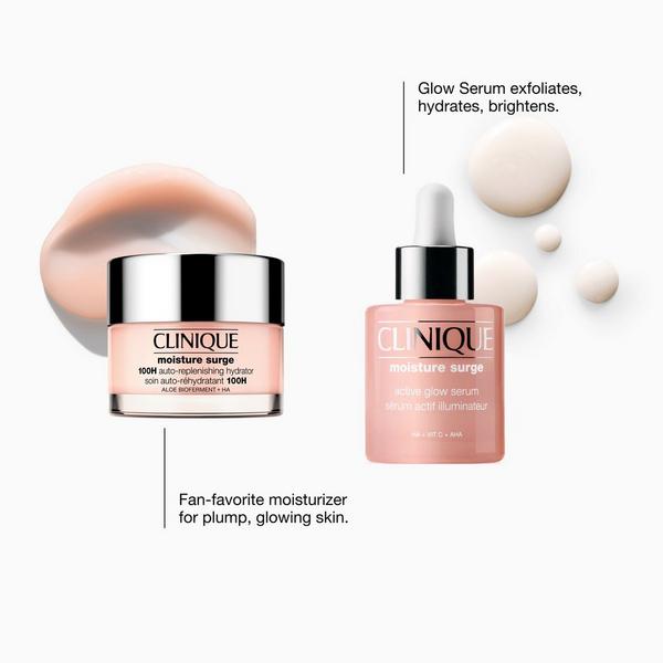 Clinique 3 Piece Your Glow Routine: Moisture Surge Moisturizer and Serum Holiday Set #3