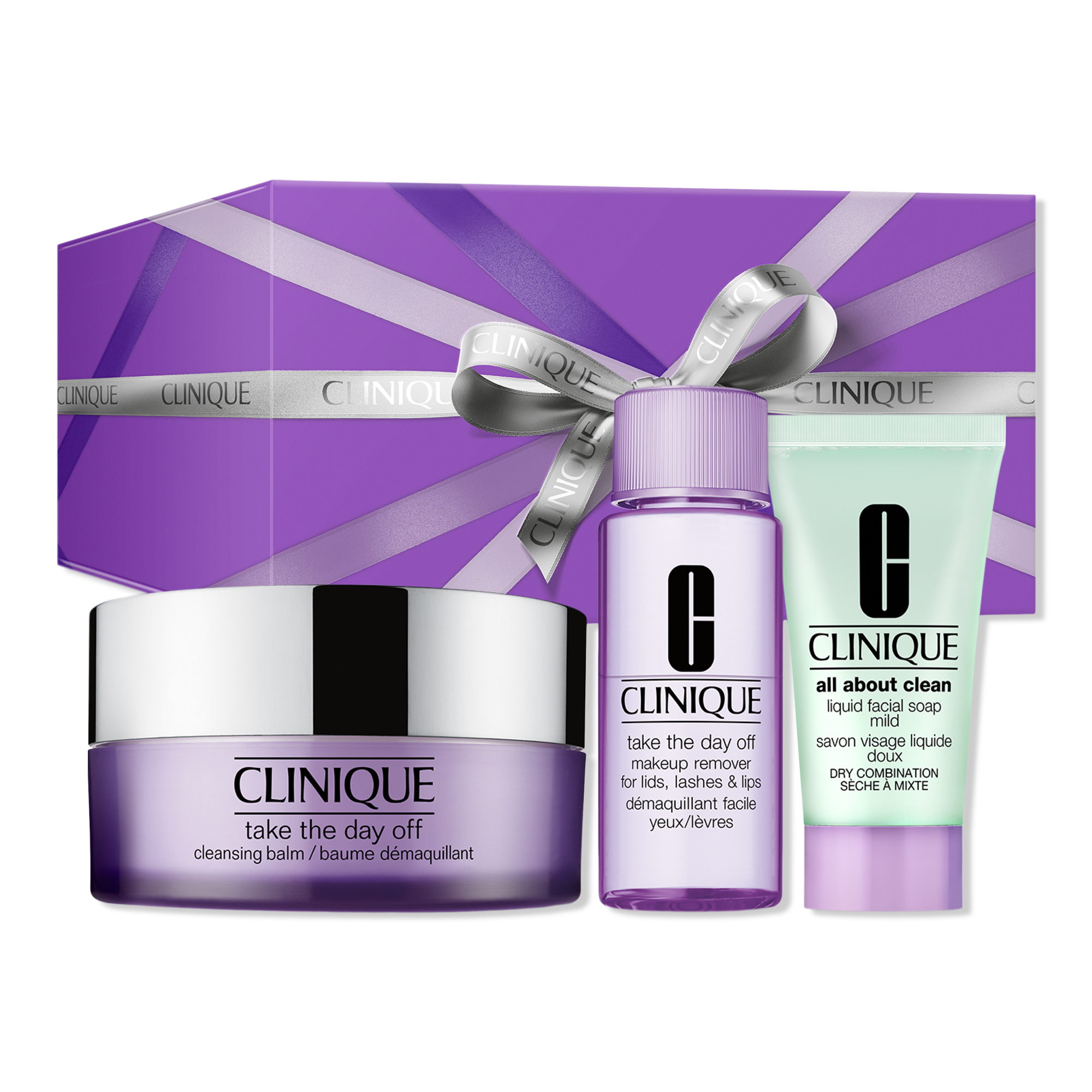 Clinique 3 Piece The Cleansing Edit: Face Cleanser and Makeup Remover Holiday Gift Set #1