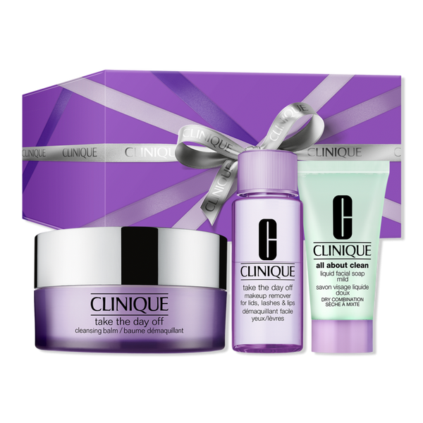 Clinique 3 Piece The Cleansing Edit: Face Cleanser and Makeup Remover Holiday Gift Set #1