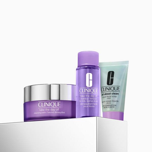 Clinique 3 Piece The Cleansing Edit: Face Cleanser and Makeup Remover Holiday Gift Set #3