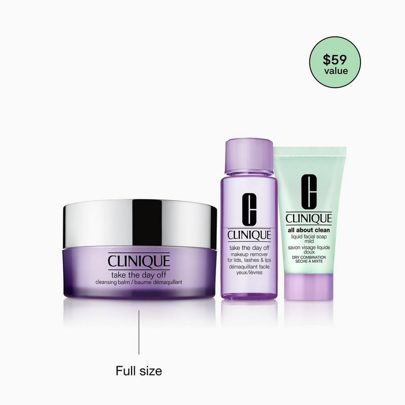 Clinique - 3 Piece The Cleansing Edit: Face Cleanser and Makeup