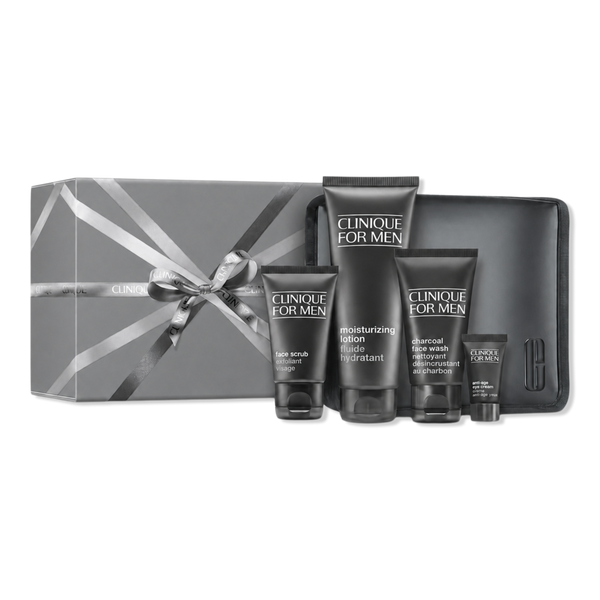 Clinique 4 Piece The Deep Clean Routine For Men: Holiday Gift Set #1