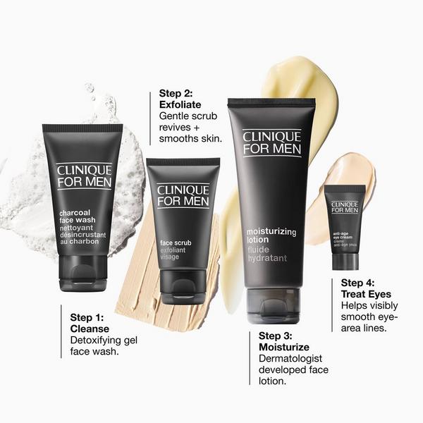 Clinique 4 Piece The Deep Clean Routine For Men: Holiday Gift Set #6