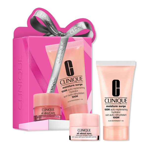 Clinique 2 Piece Bright Eyes, Glowing Skin: Moisturizer and Eye Cream Holiday Gift Set #1