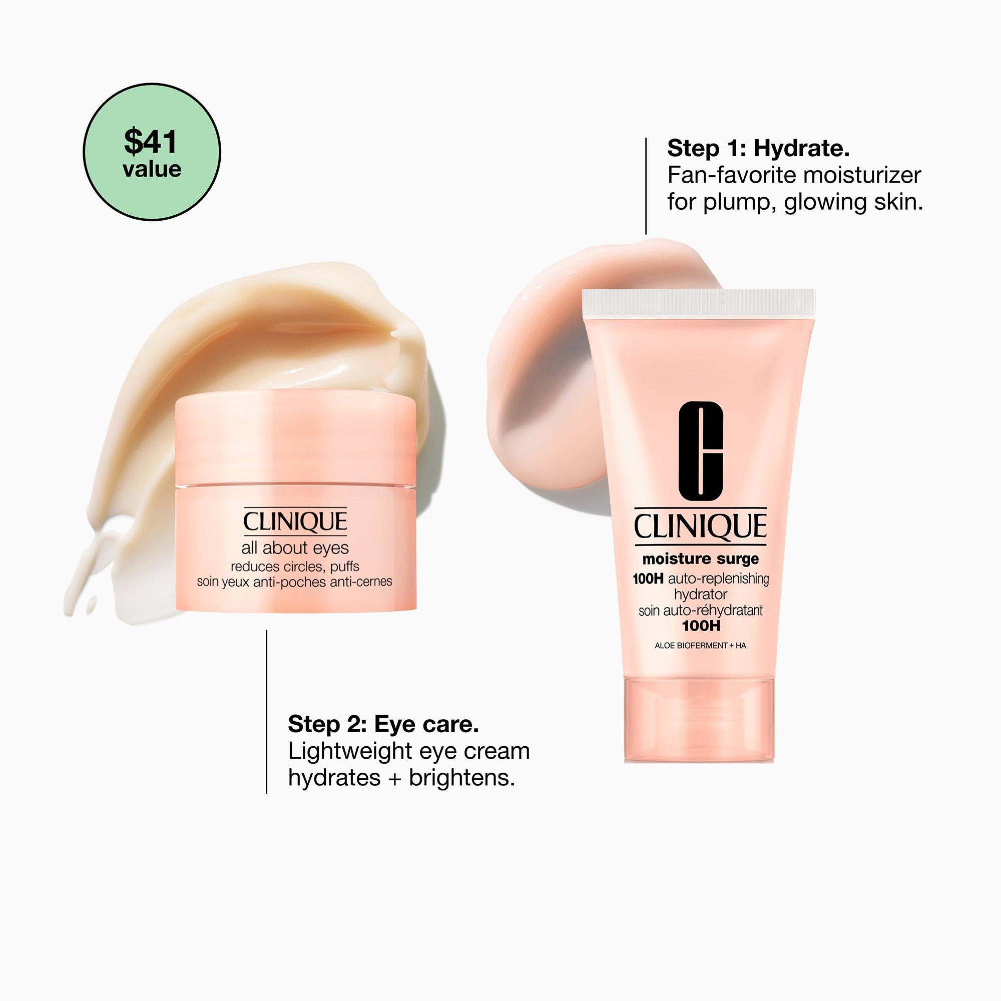 Подарочный набор Clinique Bright Eyes, Glowing Skin: крем для лица и век, 2 предмета — фото 2