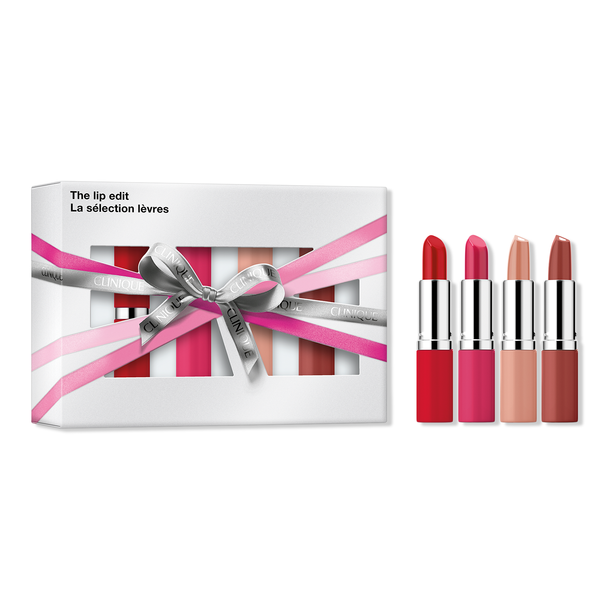 Clinique 4 Piece The Lip Edit: Lipstick Holiday Gift Set #1
