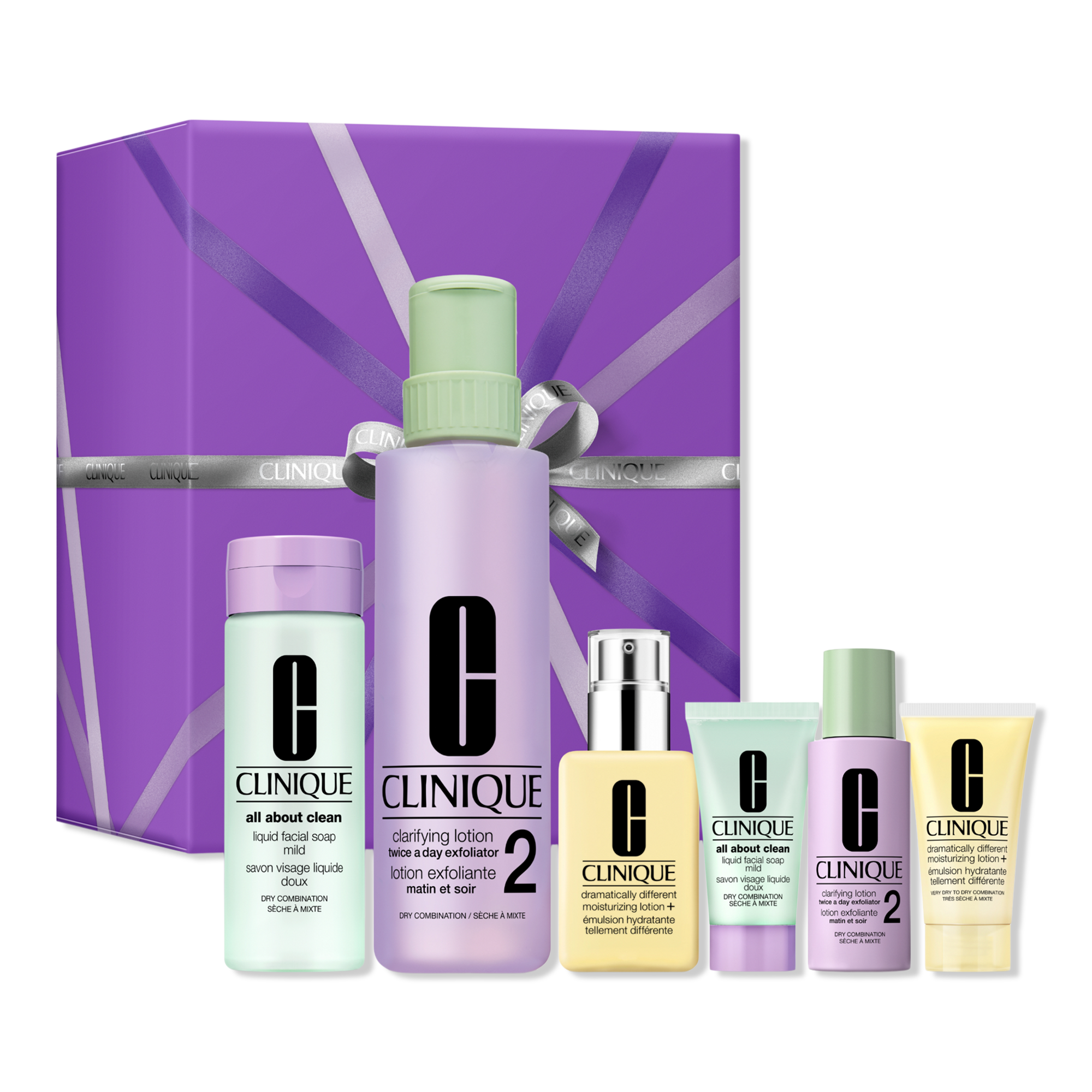 Clinique 6 Piece Great Skin Everywhere: For Dry Combination Skin Holiday Gift Set #1