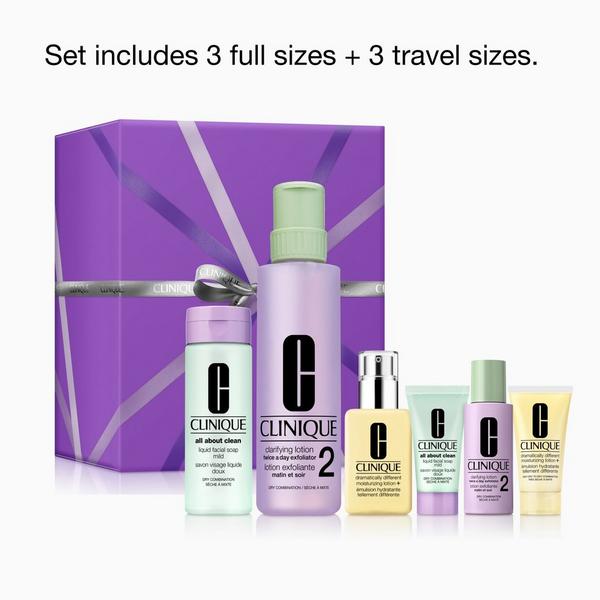 Clinique 6 Piece Great Skin Everywhere: For Dry Combination Skin Holiday Gift Set #2