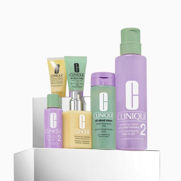 Clinique 6 Piece Great Skin Everywhere: For Dry Combination Skin Holiday Gift Set #3