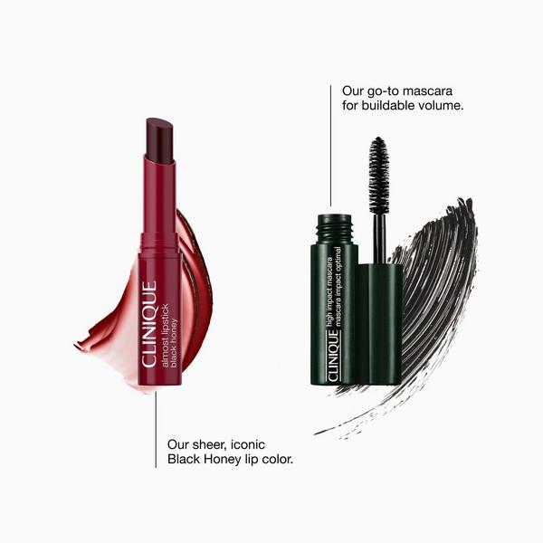 Clinique 2 Piece Merry Minis: Bestselling Mascara and Black Honey Lipstick Gift Set #2