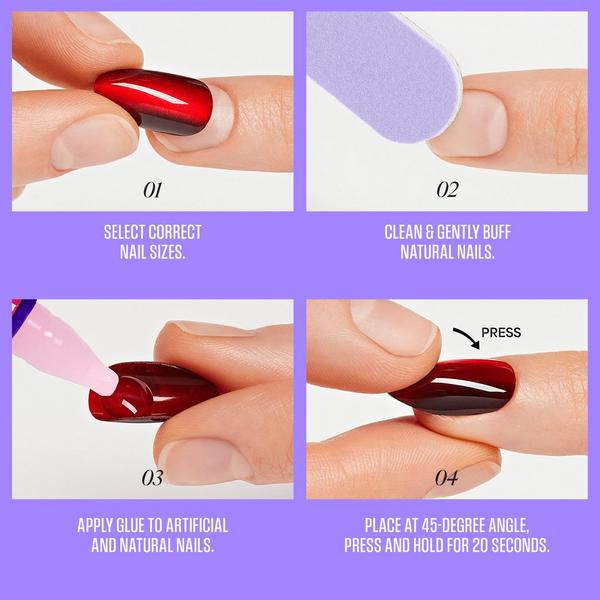 Kiss CORE Color Short Almond Press On Nails #6
