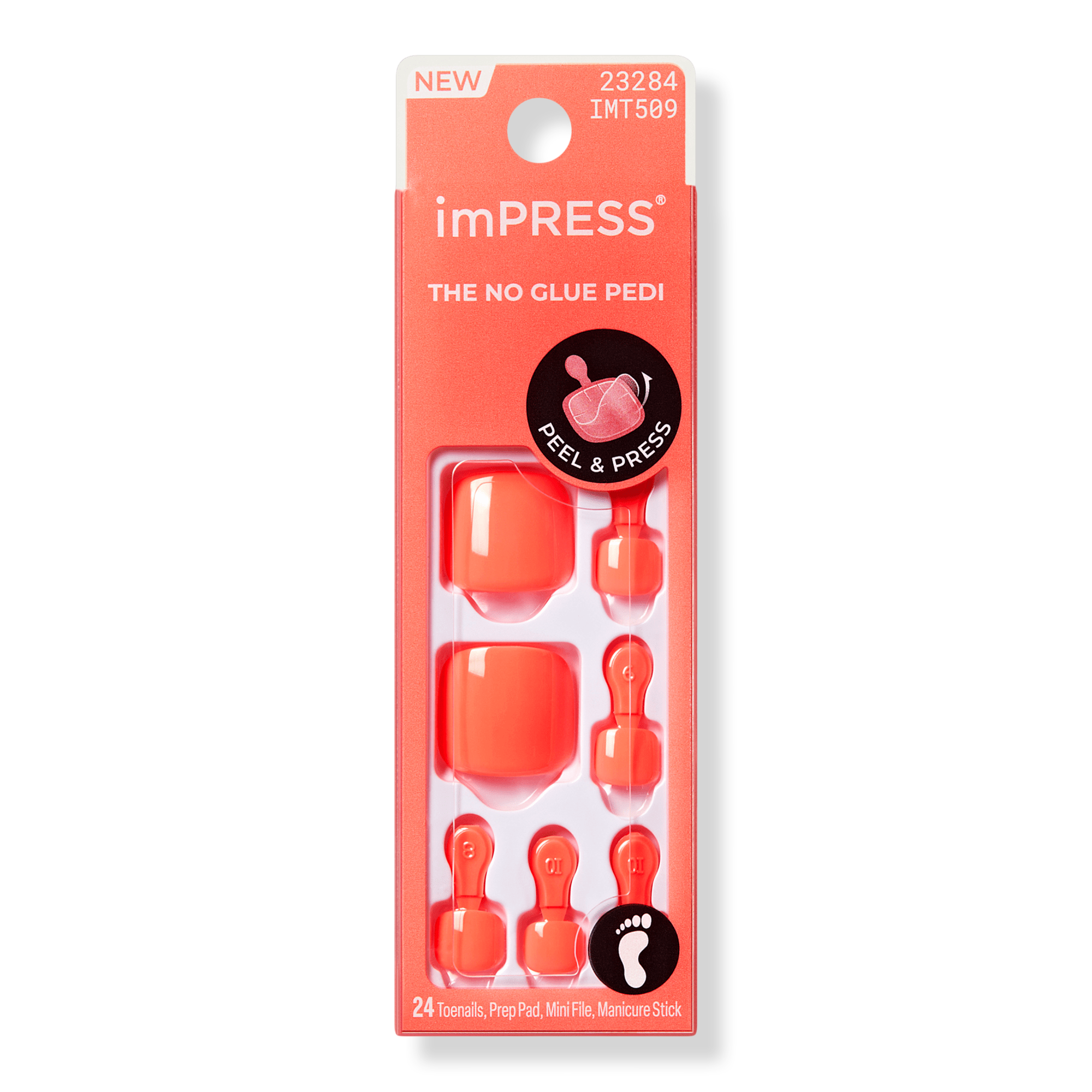 Kiss Impress Short Squoval Press On Toenails #1