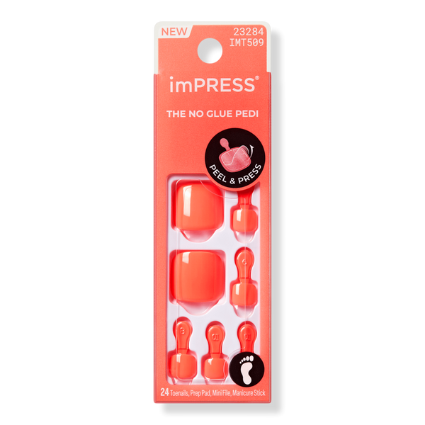 Kiss Impress Short Squoval Press On Toenails #1
