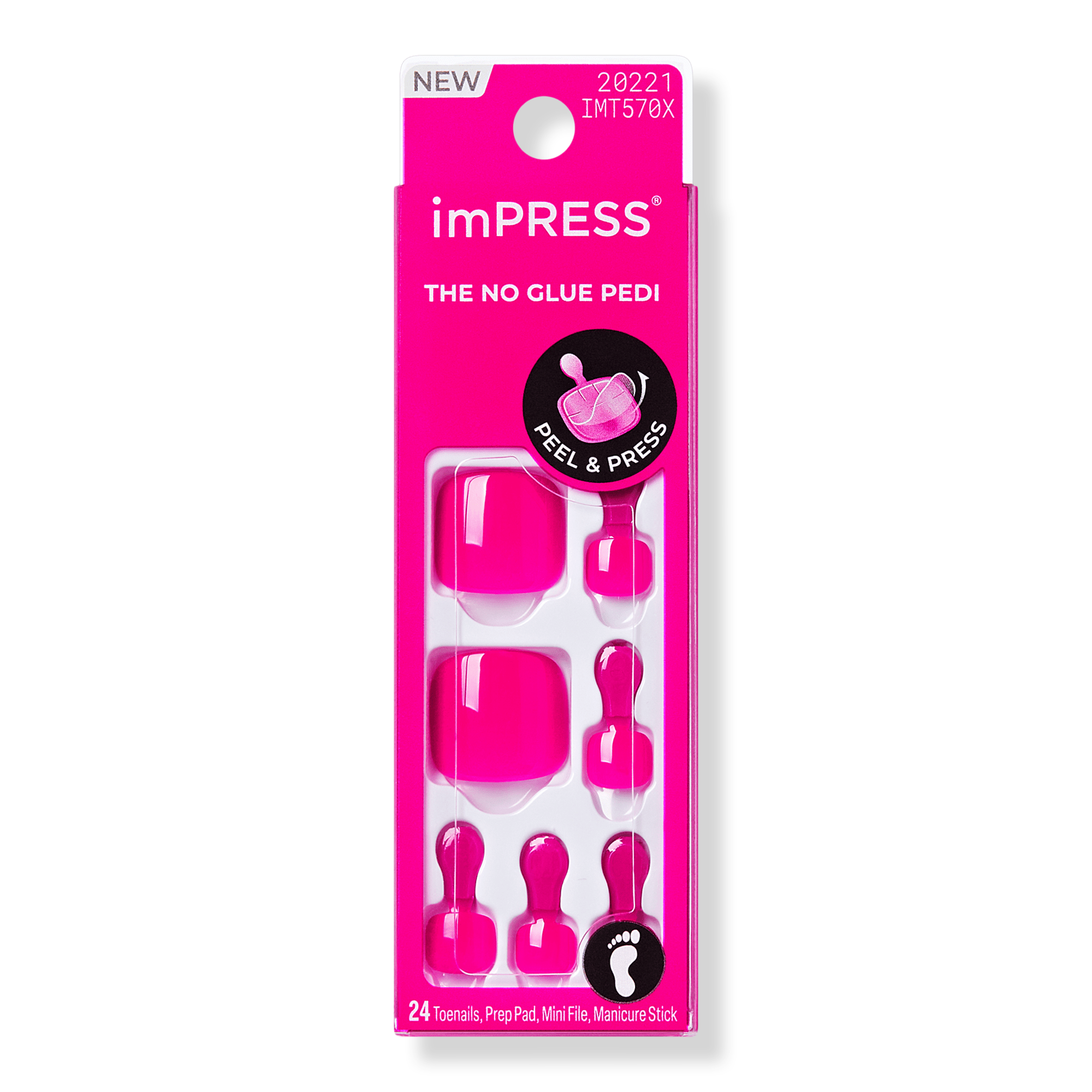Kiss Impress Short Squoval Press On Toenails #1