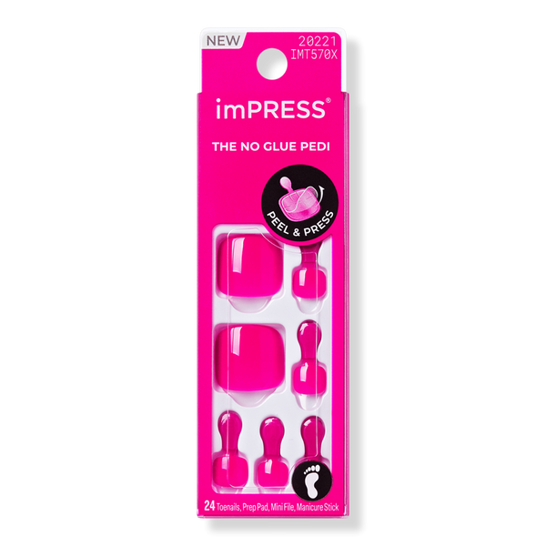 Kiss Impress Short Squoval Press On Toenails #1