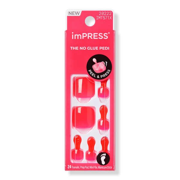 Kiss Impress Short Squoval Press On Toenails #1