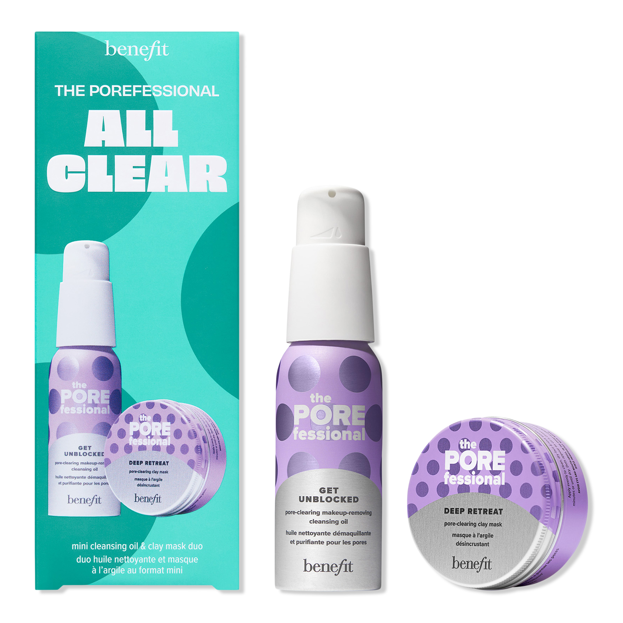 Benefit Cosmetics The POREfessional All Clear Mini Pore-Clearing Cleansing Oil & Clay Mask Duo #1
