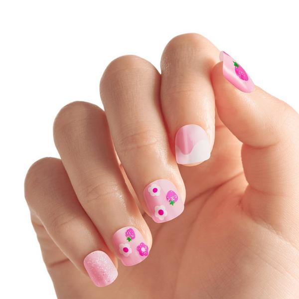 Kiss Impress Mini Squoval Press On Nails for Kids, Berry Cute #4