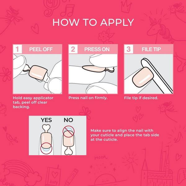 Kiss Impress Mini Squoval Press On Nails for Kids, Berry Cute #5