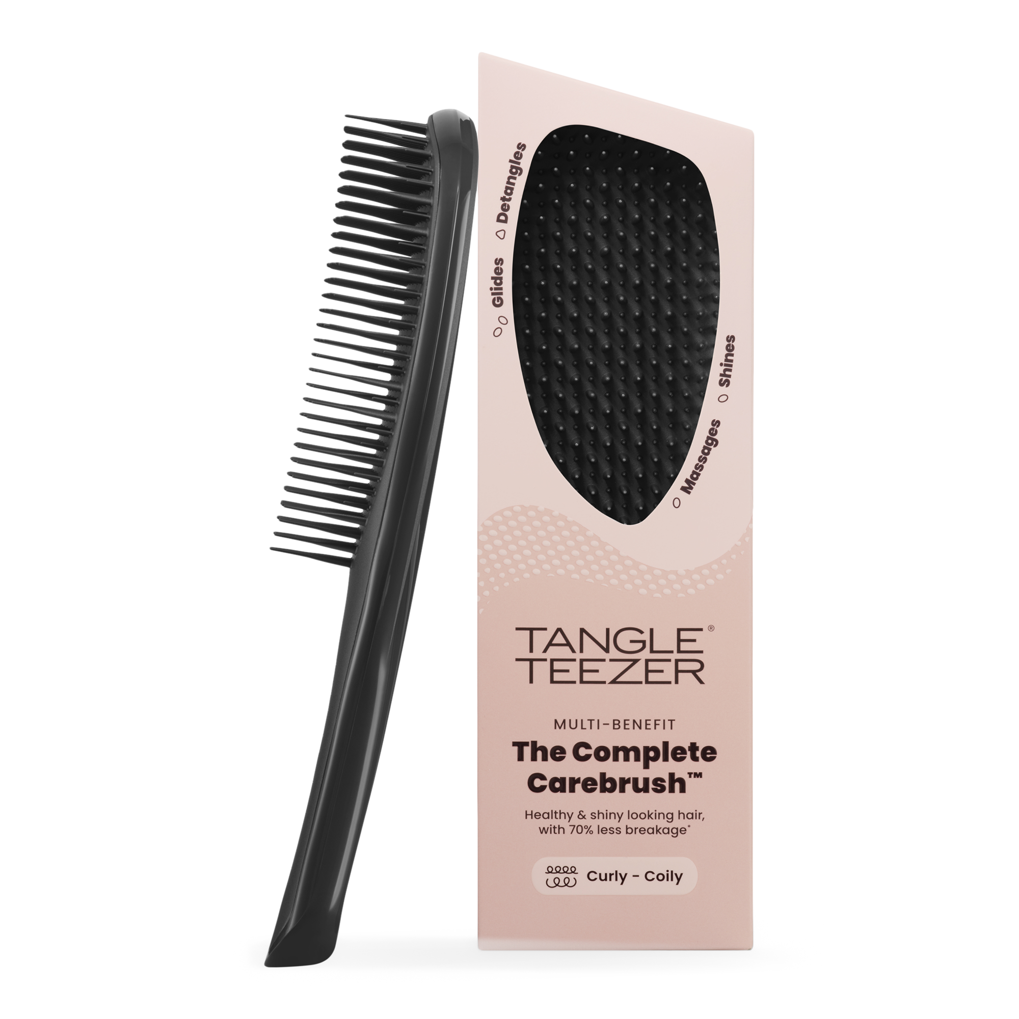 Расчёска Tangle Teezer The Complete Carebrush для кудрявых и вьющихся волос, цвет: Сланцевый — фото 3