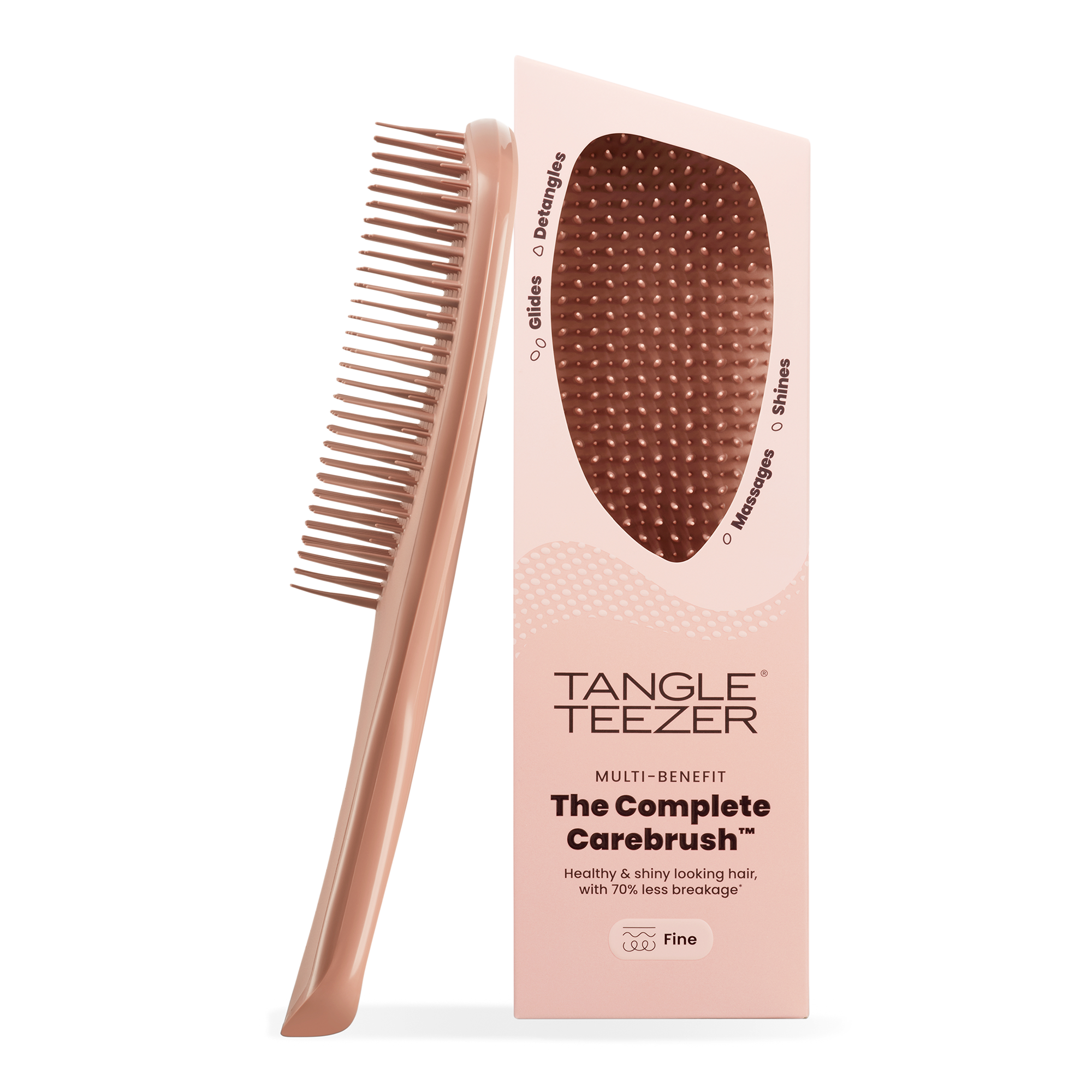 Расчёска Tangle Teezer The Complete Carebrush для тонких волос, цвет: Мокко — фото 3