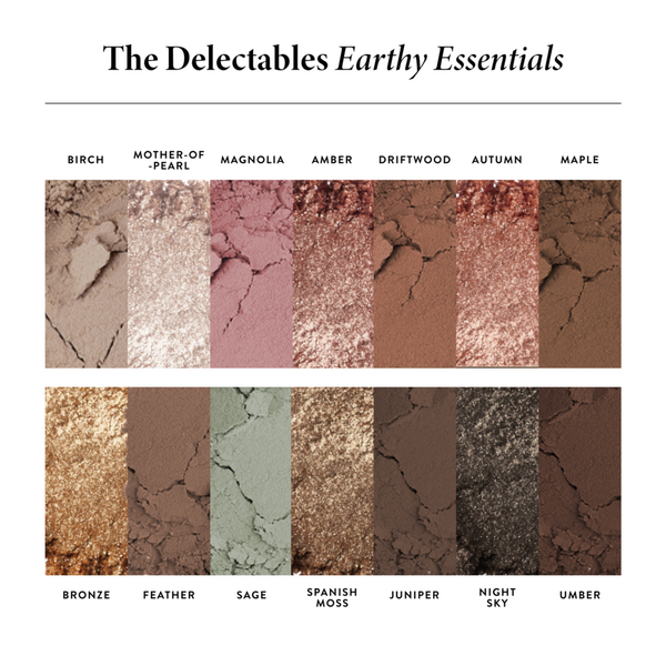 LAURA GELLER The Delectables: Earthy Essentials Eyeshadow Palette & 2 Piece Eye Brush Set #2