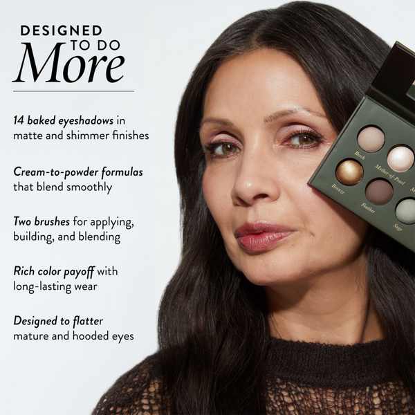 LAURA GELLER The Delectables: Earthy Essentials Eyeshadow Palette & 2 Piece Eye Brush Set #3
