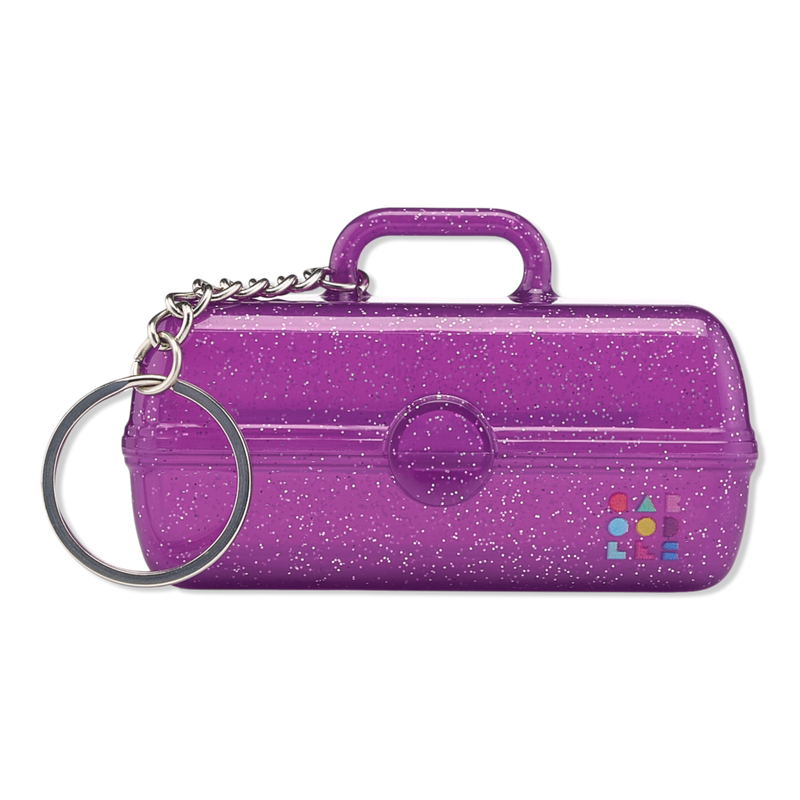 Caboodles - Purple Sparkle Mini On-The-Go Girl Keychain with Lip