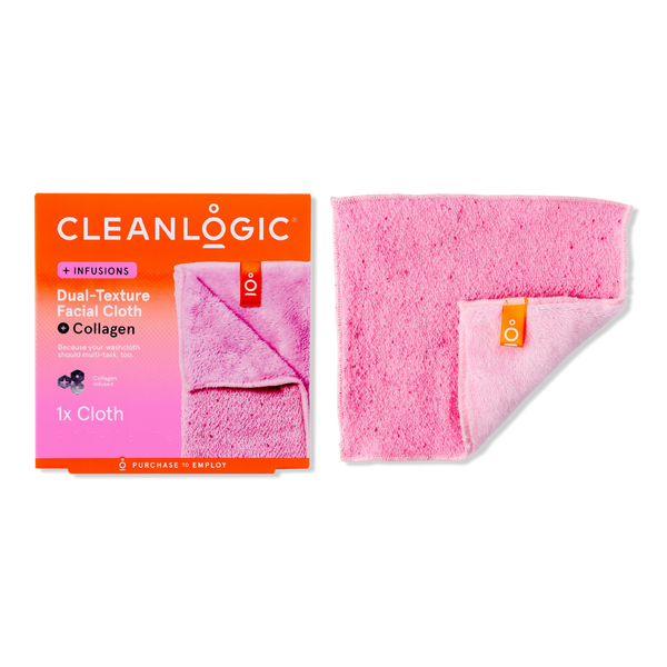 Cleanlogic Infusions Dual-Texture Facial Cloth + Collagen #1