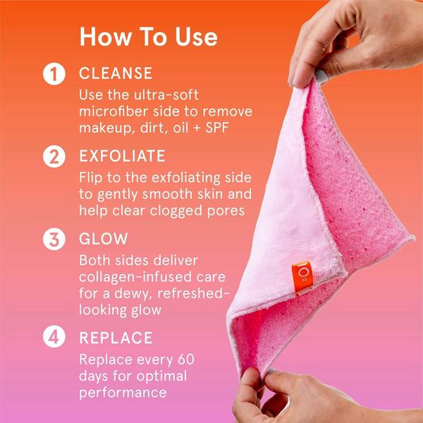 Cleanlogic Infusions Dual-Texture Facial Cloth + Collagen #7