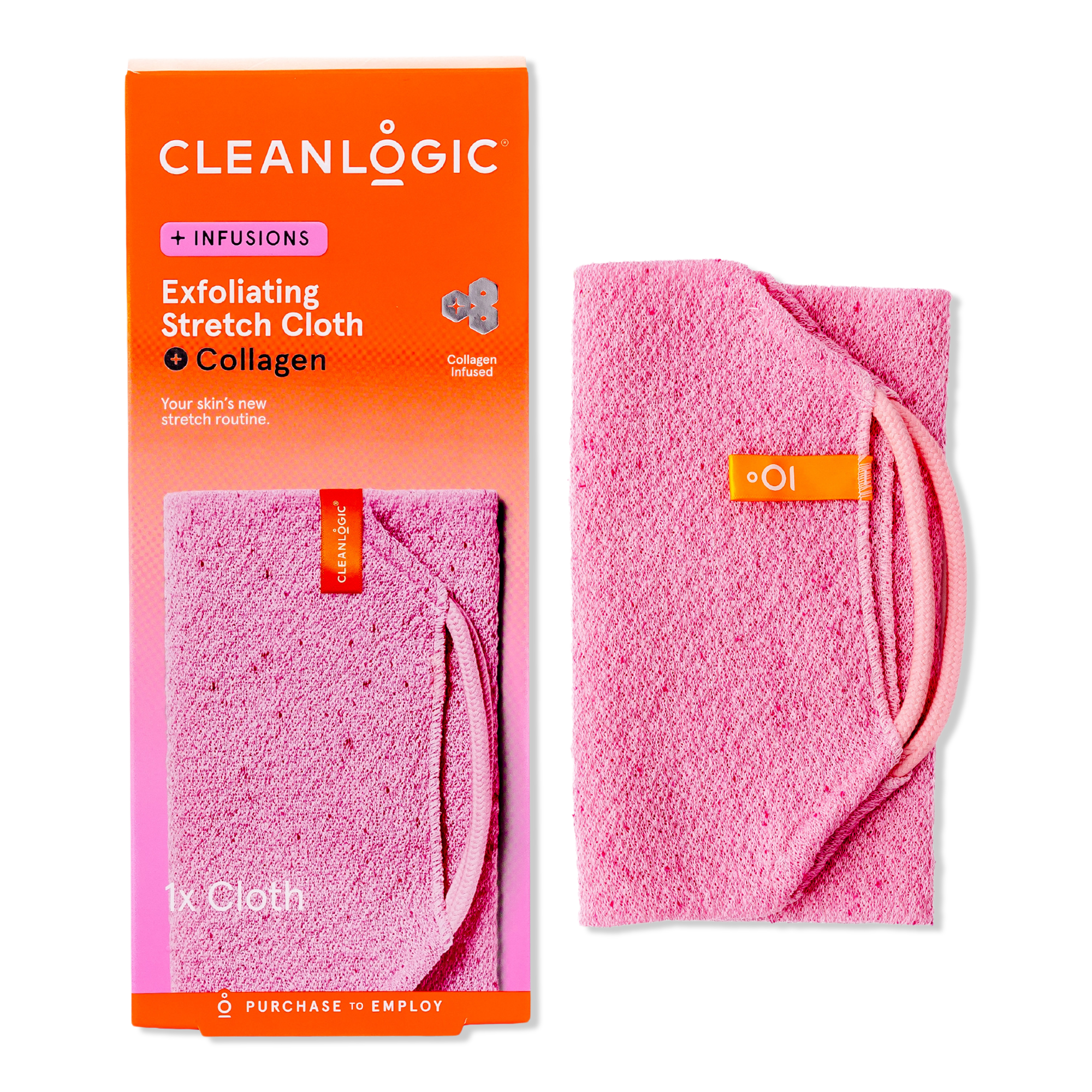 Cleanlogic Infusions Exfoliating Stretch Cloth + Collagen #1