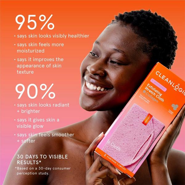 Cleanlogic Infusions Exfoliating Stretch Cloth + Collagen #5