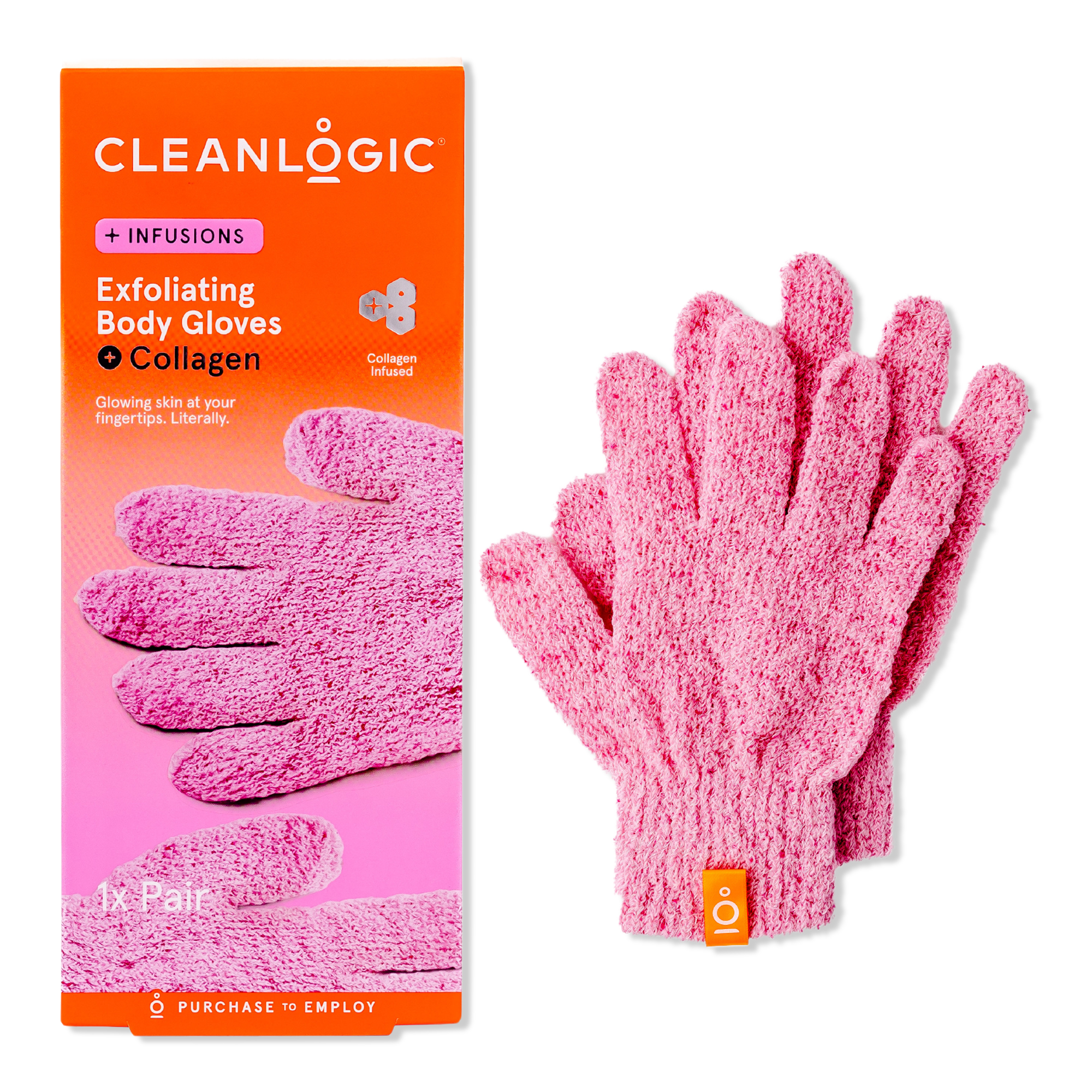 Cleanlogic Infusions Exfoliating Body Gloves + Collagen #1