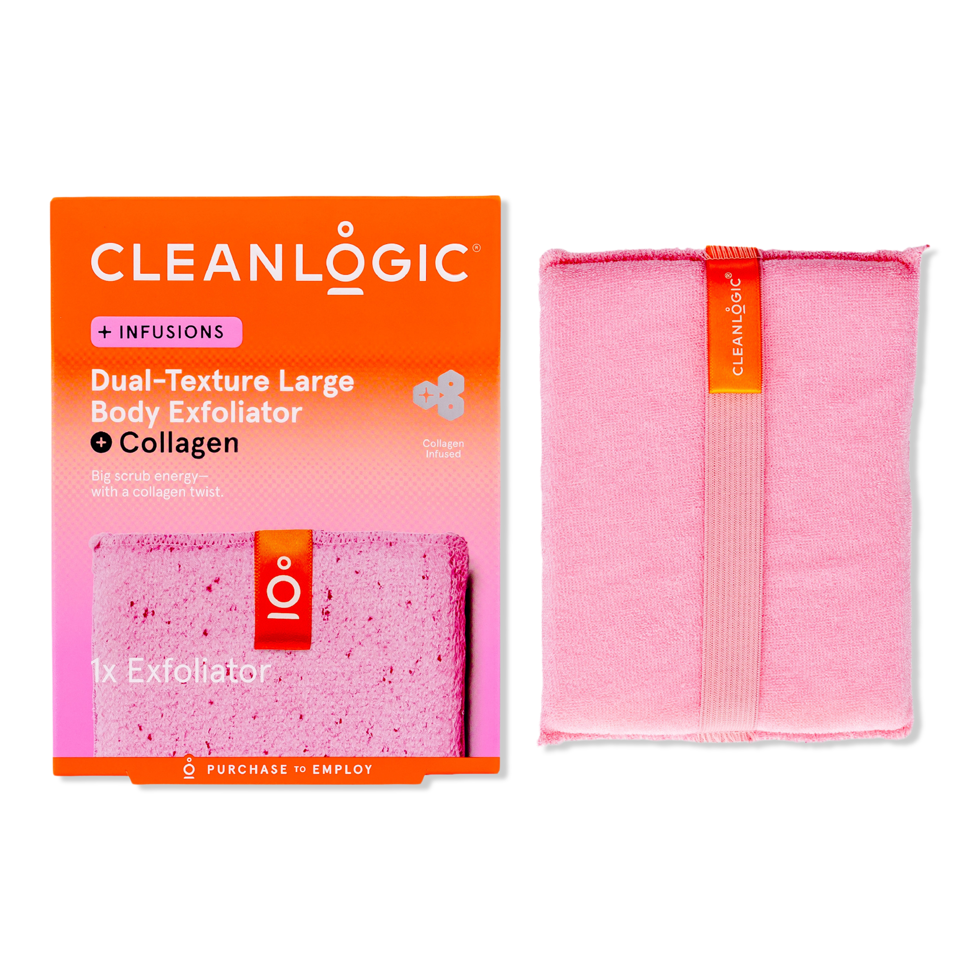 Cleanlogic Infusions Dual-Texture Large Body Exfoliator + Collagen #1