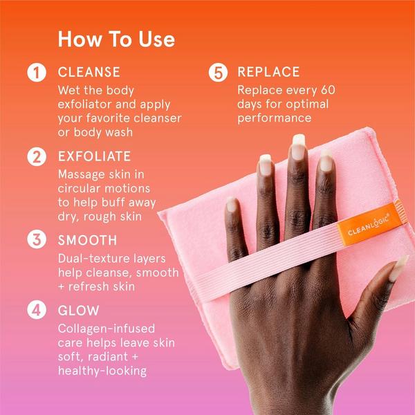 Cleanlogic Infusions Dual-Texture Large Body Exfoliator + Collagen #7