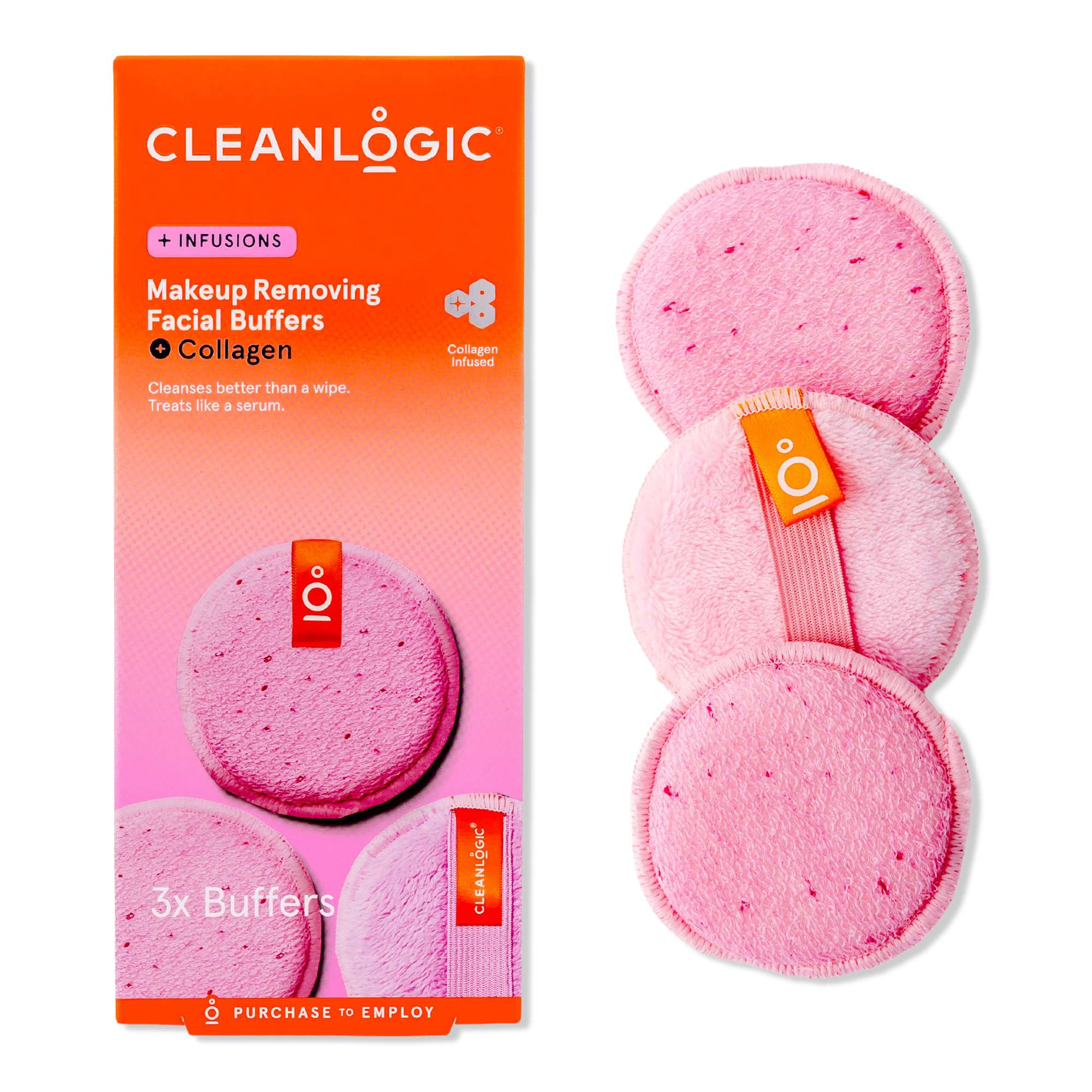 Cleanlogic Infusions Makeup Removing Facial Buffers + Collagen #1