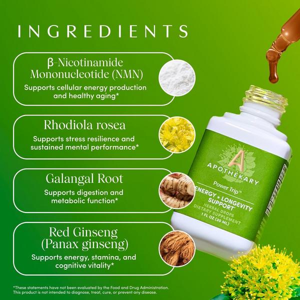 Apothékary Power Trip Energy and Longevity Support Herbal Drops #5