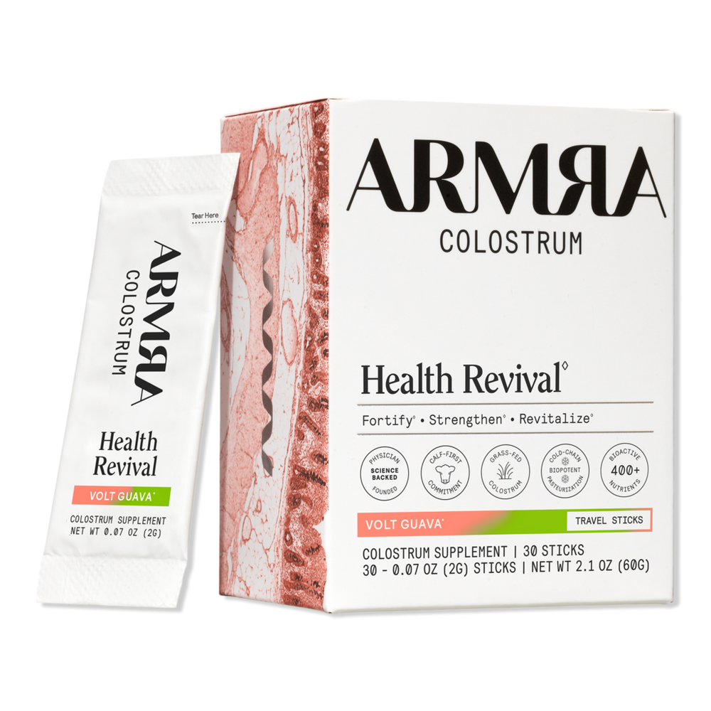 ARMRA Colostrum Health Revival Travel Sticks - Volt Guava