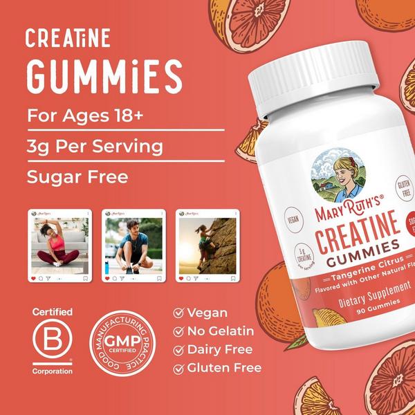 MaryRuth's Creatine Gummies Tangerine Citrus #4