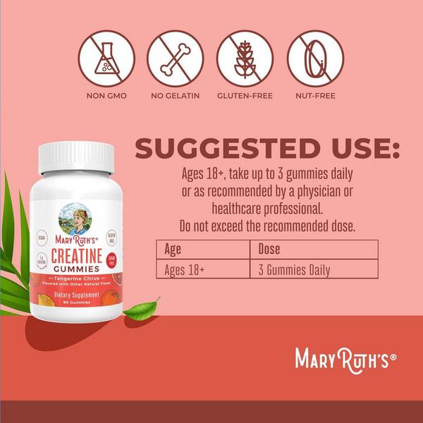 MaryRuth's Creatine Gummies Tangerine Citrus #6